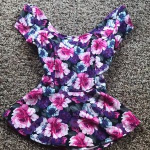 Multicolor floral blouse